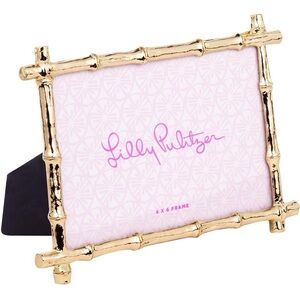 Lilly Pulitzer 4x6 Picture Frame Metal Frame with Glass Front, Bamboo NWT